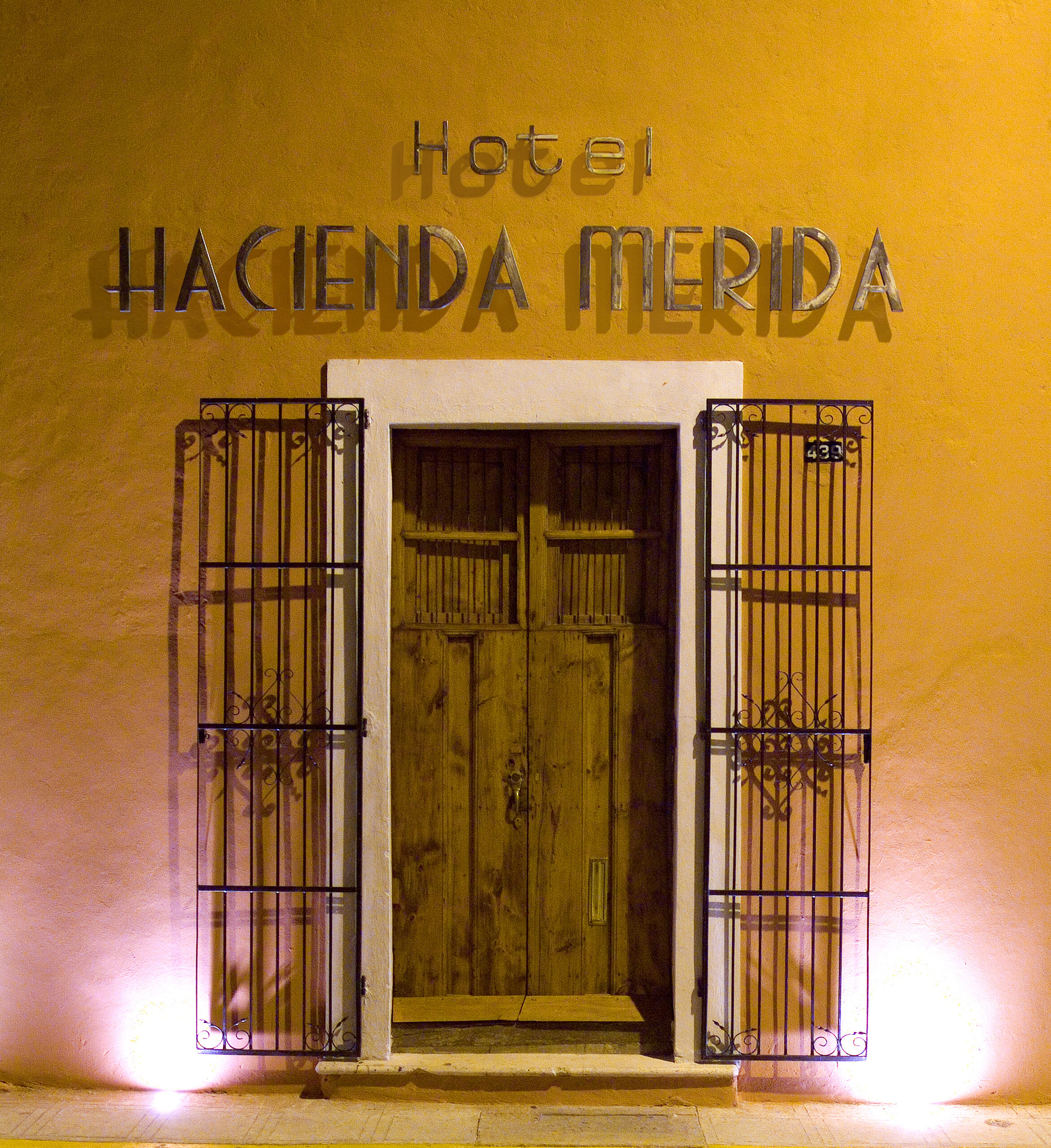 Historic façade and doorway, Hotel Hacienda Mérida
